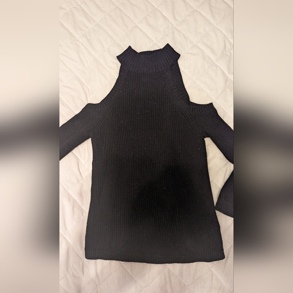Express High Neck Cold Shoulder Sweater